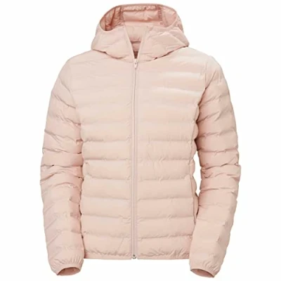 Image of Helly Hansen Women&#039;s W Hooded Mono Material Ins Jacket, ROSE SMOKE, M UK