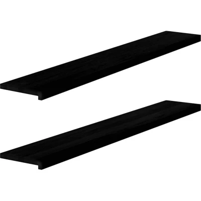 Image of vidaXL Window Sills 2 pcs Dark Brown 160x25x2 cm Solid Wood Oak