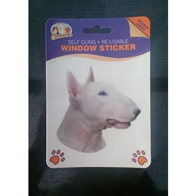 Image of Faithful Friends ENGLISH BULL TERRIER DOUBLE SIDED WINDOW STICKER
