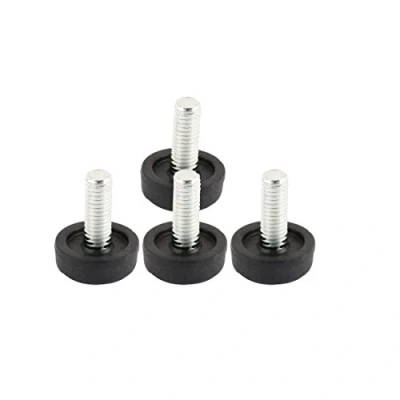 Image of sourcing map M8x20mm Thread Table Desk Levelling Foot Feet Screw on 24mm Base 4pcs