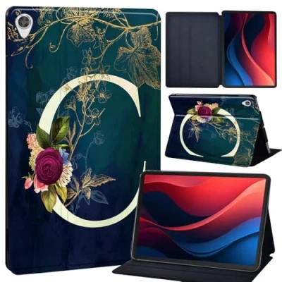 Image of Tablet Case Lenovo Tab M10 HD 2ND Gen 10.1 inch (TB X306X/X306F) lightweight Embossed Flip PU Leather Cover Ultra Thin (initial letter C)