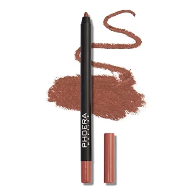 Image of AQUAPURITY PHOERA MATTE SUPER SMOOTH Pigmented Lip Liner Long lasting Smudge proof Pencil Waterproof Makeup Contour Lipliner (004 Latte)