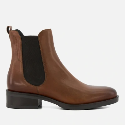 Image of Dune London Womens Ladies Panoramic Burnished Detail Chelsea Boots Tan Leather (archived) Size UK 3
