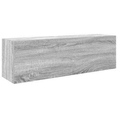 Image of vidaXL bathroom wall cabinet grey sonoma engineered wood 100x25x30 cm ample storage modern style versatile placement