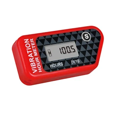 Image of Yooreal Vibration Activated Hour Meter,Maintenance Intervals Reminder for Gas/Diesel Engine Powered Generator Compressor Motorcycle Snowblower Trailer Motor Grader Pressure washer. (Red)