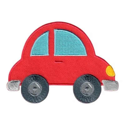 Image of PatchMommy Red Car Patch, Iron On/Sew On Embroidered Applique Motif for Children Kids Baby