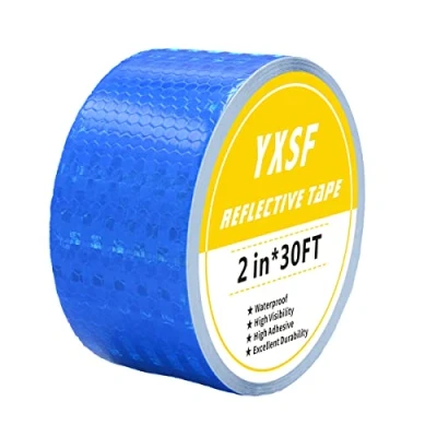 Image of YXSF Blue Reflective Tape,5 CMx10 M Reflector Tape Strips High Viscosity Conspicuous Waterproof for Vehicles Trucks,Trailers,Cars Ships Motorcycles Outdoor.…