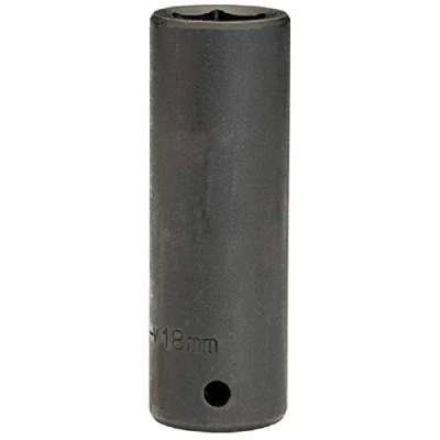 Image of Draper Expert HI TORQ 1/2&quot; 18mm Deep Impact Socket 6 Point Hex Chrome Vanadium Steel Wrench Accessory 14102