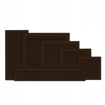 Image of Awenta Plastic Air Vent Grille Cover 250 x 250mm / 10 inch, Brown with Insect Grid Fly Net, Screw Hole Covers for Better Look
