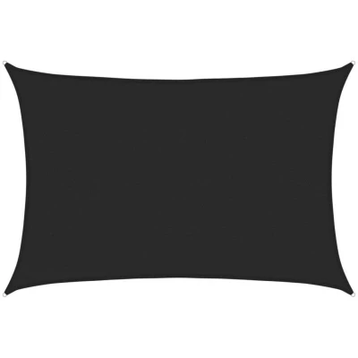 Image of vidaXL Sunshade Sail 160 g/m² Black 5x6 m HDPE
