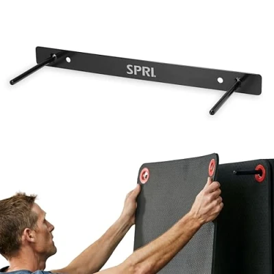 Image of SPRI Wall Mounted Hanging Exercise Mat Rack