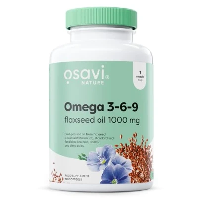 Image of Osavi Omega 3 6 9 Flaxseed Oil, 1000mg 120 softgels