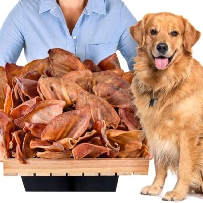 Image of Pig Ears (Pack of 100) Dog Treats Dogs for Bones Chew Items Bone Large