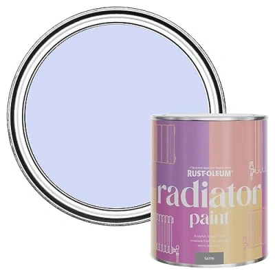 Image of Rust Oleum Purple Heat Resistant Radiator Paint in Satin Finish Be My Mermaid 750ml