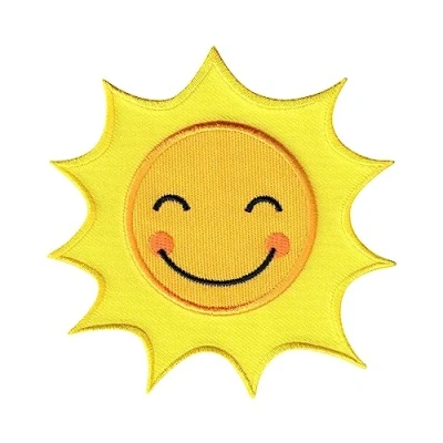 Image of PatchMommy Sun Patch, Iron On/Sew On Embroidered Applique Motif for Children Kids Baby