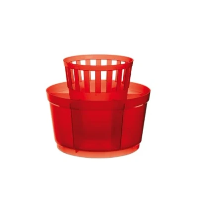 Image of Excèlsa &quot;Rainbow&quot; Red Round Cutlery Drainer 15 Cm.