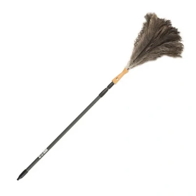 Image of Valet Extendable Ostrich Feather Duster 1.5 to 2.5m Silver Handle
