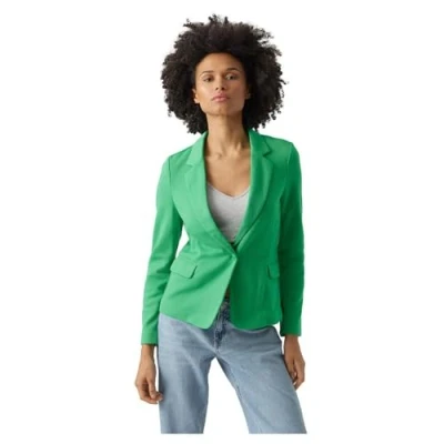 Image of Vero Moda Women&#039;s Vmjulia Ls Blazer Dnm Noos, Bright Green, 8UK