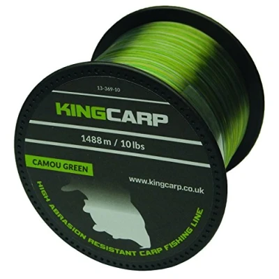 Image of KING Carp 1/4 lb Spools of CAMOU GREEN Bulk Extra Strong Monofilament &amp; Specimen Coarse Fishing Line comes in 10, 12, 15 20lbs breaking strains (20lbs)