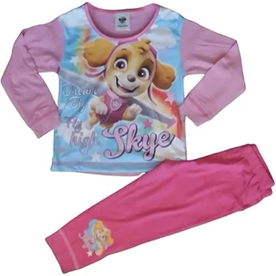 Image of Paw Patrol Girls Toddler Official Skye Character Pyjama Set 36127 Pink