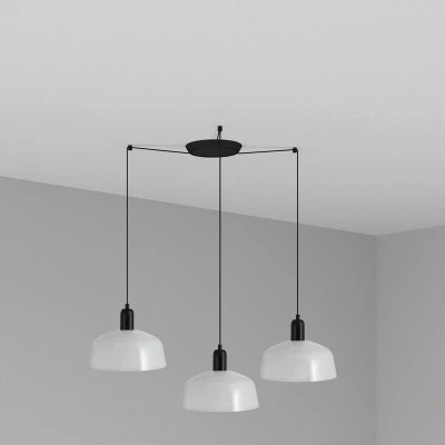 Image of Tatawin Medium 3 Light White Cluster Drop Pendant Lamp