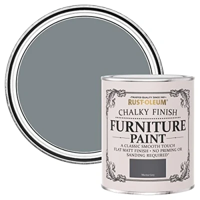 Image of Rust Oleum Grey Upcycled Furniture Paint in Chalky Finish Marine 750ml