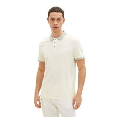 Image of TOM TAILOR Men&#039;s 1035628 Polo Shirt, 18592 Vintage Beige, XL