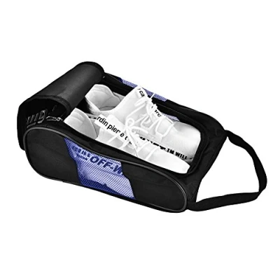 Image of Vbest Life Golf Shoe Bag Breathable Zippered Carrier Sports Shoes Storage 2Colors to Choose (Black and Blue) Outdoor Clothing Sport Equipment