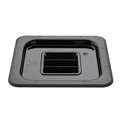 Image of Vogue 1/6 Gastronorm Lid Black 176X162mm Cover Top Food Storage