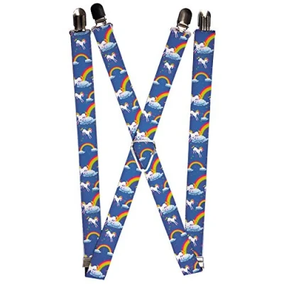 Image of Buckle Down Men&#039;s Suspender Unicorns, Multicolor, One Size
