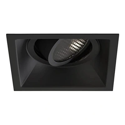 Image of Astro Minima Slimline Square Adjustable Fire Rated Indoor Downlight (Matt Black), GU10 LED Lamp, Designed in Britain 1249043 3 Years Guarantee