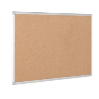 Image of Bi Office Earth Cork Notice Board, Aluminium Frame, 60 x 45 cm,brown