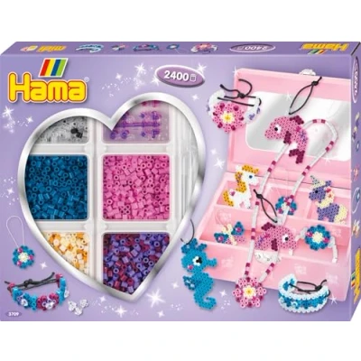 Image of Hama Purple Activity Large Gift Box, Arts and Crafts Fuse Beads Set for Children Ages 5+, Official Themed