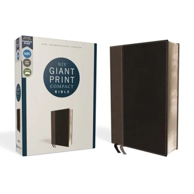 Image of Niv, Giant Print Compact Bible, Leathersoft, Black, Red Letter Edition, Comfort Print: New International Version,
