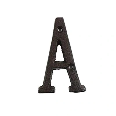 Image of ausuky Cast Iron Retro Metal Alphabet Letters Numbers Sign Address Door Cafe Wall Decor A to Z,0 9 (A)