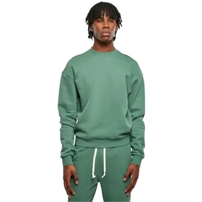 Image of Urban Classics Ultra Heavy CREW Sweatshirt, Men&#039;s, Size: Medium, Leaf