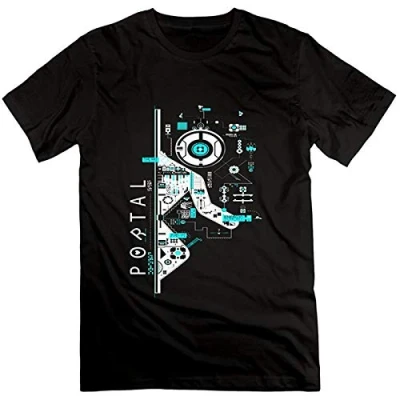 Image of Portal 2 Abstract Men&#039;s T Shirt Ens Black L