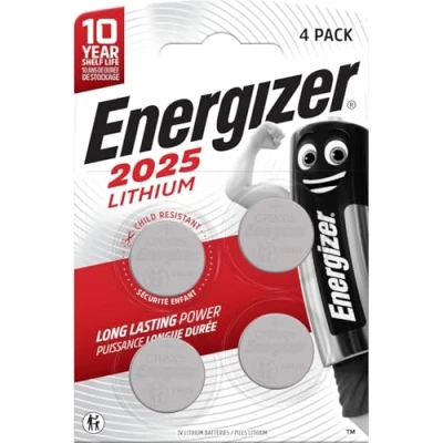 Image of Energizer CR2025 Batteries, Lithium Coin, 4 Pack