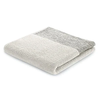 Image of AmeliaHome Aria Hand Towel 100% Cotton 30 x 50 cm Border Guest Beige