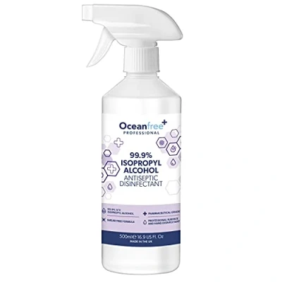 Image of 99.9% IPA Disinfectant Rubbing Isopropyl Alcohol 500ml Kills 99% Bacteria, Germs Sanitiser Sanitizer (Single)