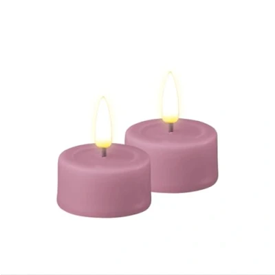 Image of Deluxe Homeart Indoor Flameless LED Tealight Set with Real Flame™ Technology Battery Powered Candle (Lavender)