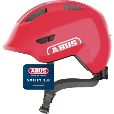 Image of ABUS Smiley 3.0 Children&#039;s Helmet, Bicycle Helmet for Toddlers with Deep Fit, Child Friendly Designs, Space Pigtail, Unisex