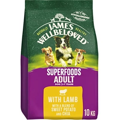 Image of James Wellbeloved Superfoods Adult Lamb with Sweet Potato &amp; Chia 10kg