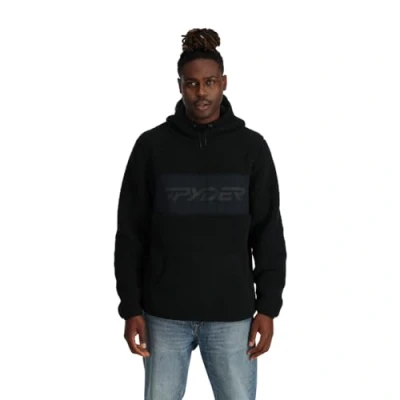 Image of Spyder Men&#039;s Vista Hoodie Sherpa Fleece, Black, M