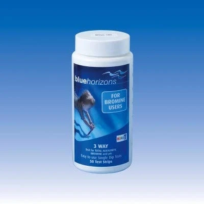 Image of Blue horizons 3 Way Bromine Test Strips for hot tub and swimming pool