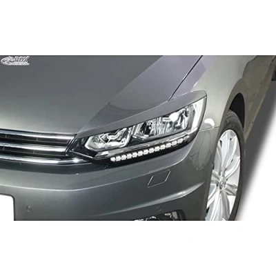 Image of RDX Racedesign RDSB155 Head light spoilers compatible with Volkswagen Touran (5T) 2015 (LED) (ABS)
