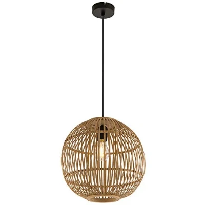 Image of Globo Hildegard pendant light made of bamboo, Ø 30 cm