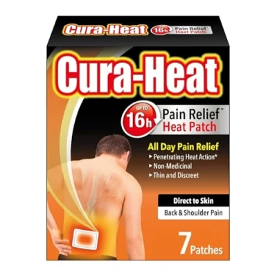 Image of Cura Heat Back &amp; Shoulder Pain Direct to Skin 7 Patches