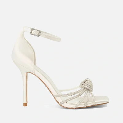 Image of Dune London Morella Embellished Satin Heeled Sandals UK 8