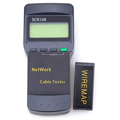 Image of SC8108 Network Cable Tester CAT5 CAT6 RJ45 LAN Phone Wire Testing Tool with Wiremap Adapter